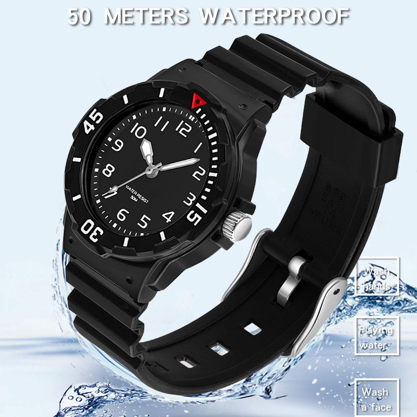 Stylish Nurse Watches for Women - 5ATM Waterproof Analog Quartz Wristwatch with Easy-to-Read Face in White, Pink, Black & Green | Perfect for Healthcare Professionals, Nurses & Medical Students