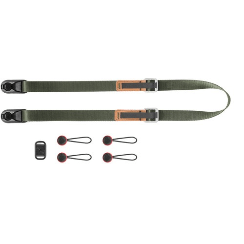 Peak Design Leash Camera Strap (Sage Green) - Adjustable & Comfortable DSLR/SLR Shoulder Strap for Photographers - Perfect for Travel, Hiking & Outdoor Photography