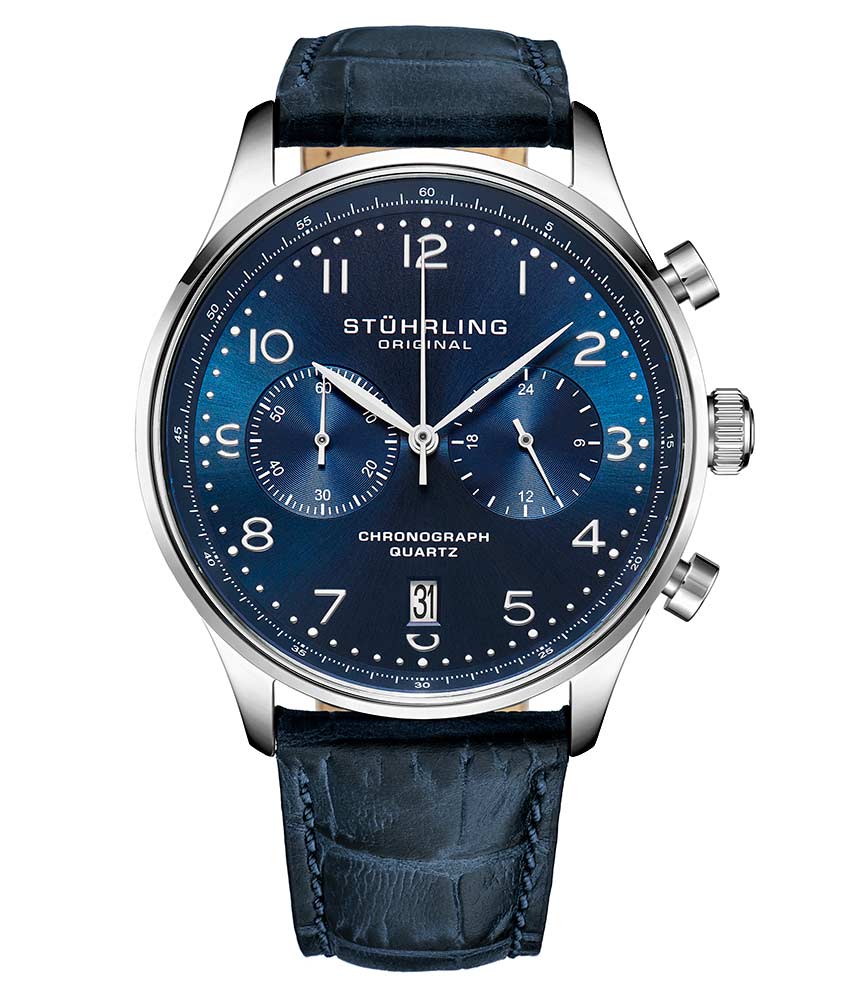 GR1 Q 896 Quartz 42mm Chronograph Watch for Men - Waterproof Sports Chrono Wristwatch with Date Display - Perfect for Running, Swimming & Outdoor Activities