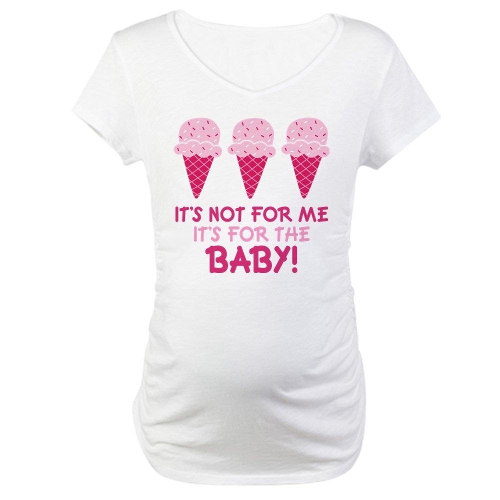 Funny Ice Cream Quote Maternity T-Shirt for Pregnant Women | Comfortable Cotton Pregnancy Tee | Perfect for Baby Showers, Maternity Photos & Relaxing at Home