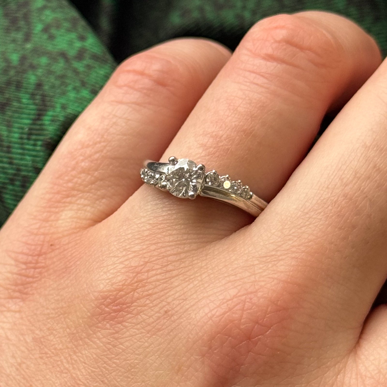 0.74ctw Diamond Bypass Engagement Ring for Women - Size 7 | Elegant Wedding Band, Proposal Gift, Anniversary Jewelry | Perfect for Romantic Proposals, Bridal Sets & Special Occasions