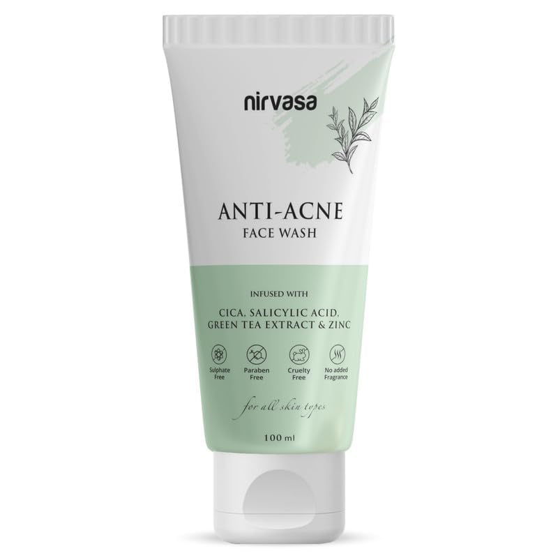 Best Anti-Acne Face Wash for Men & Women - 2% Salicylic Acid, Green Tea Extract, CICA & Zinc Formula - Oil Control & Acne Treatment - Deep Cleansing 100ml - Perfect for Daily Skincare & Blemish-Prone Skin