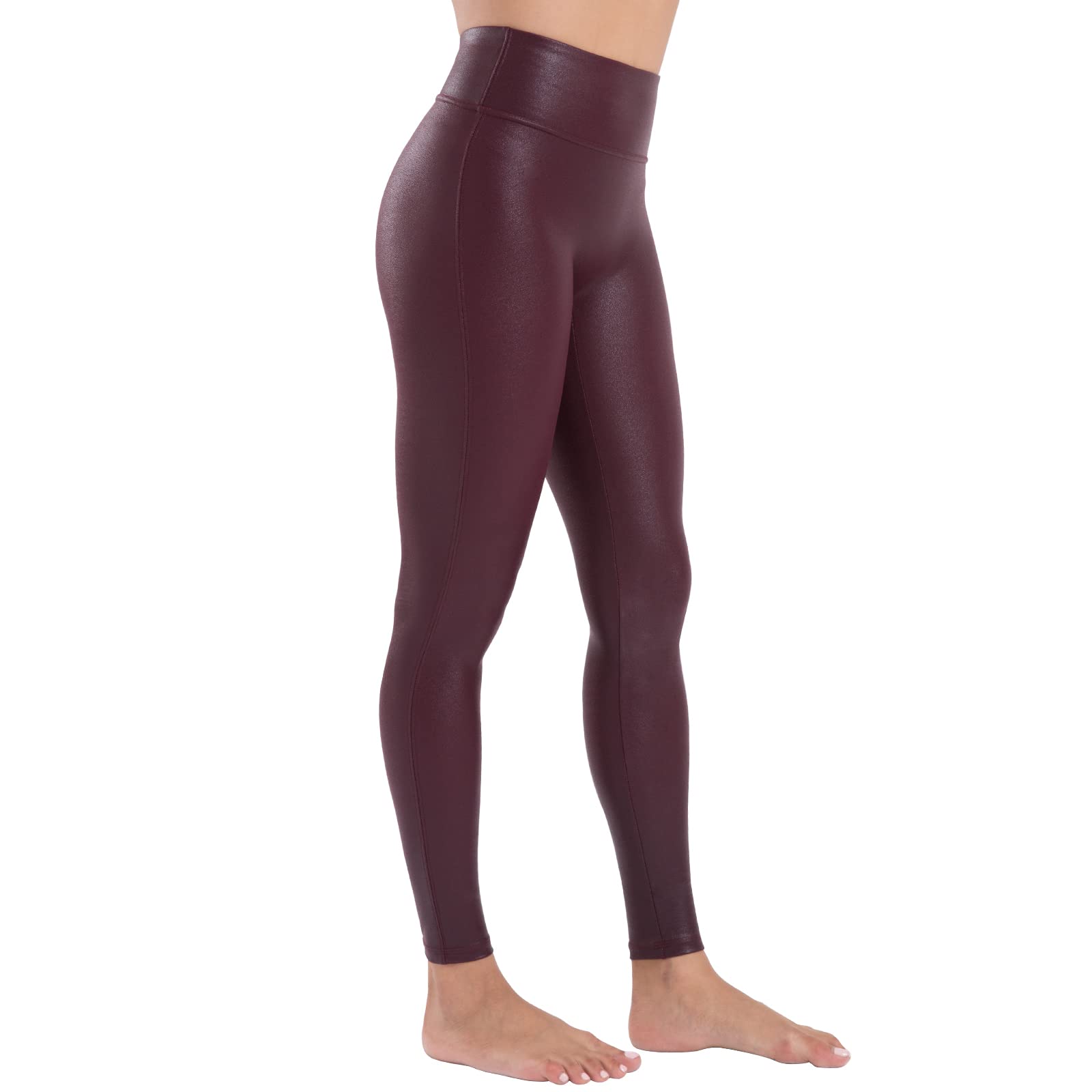 Tagoo Women's Faux Leather Leggings - High Waisted Tummy Control Pleather Pants for Dressy Outfits & Disco Fashion | Perfect for Nightclubs, Parties & Date Nights