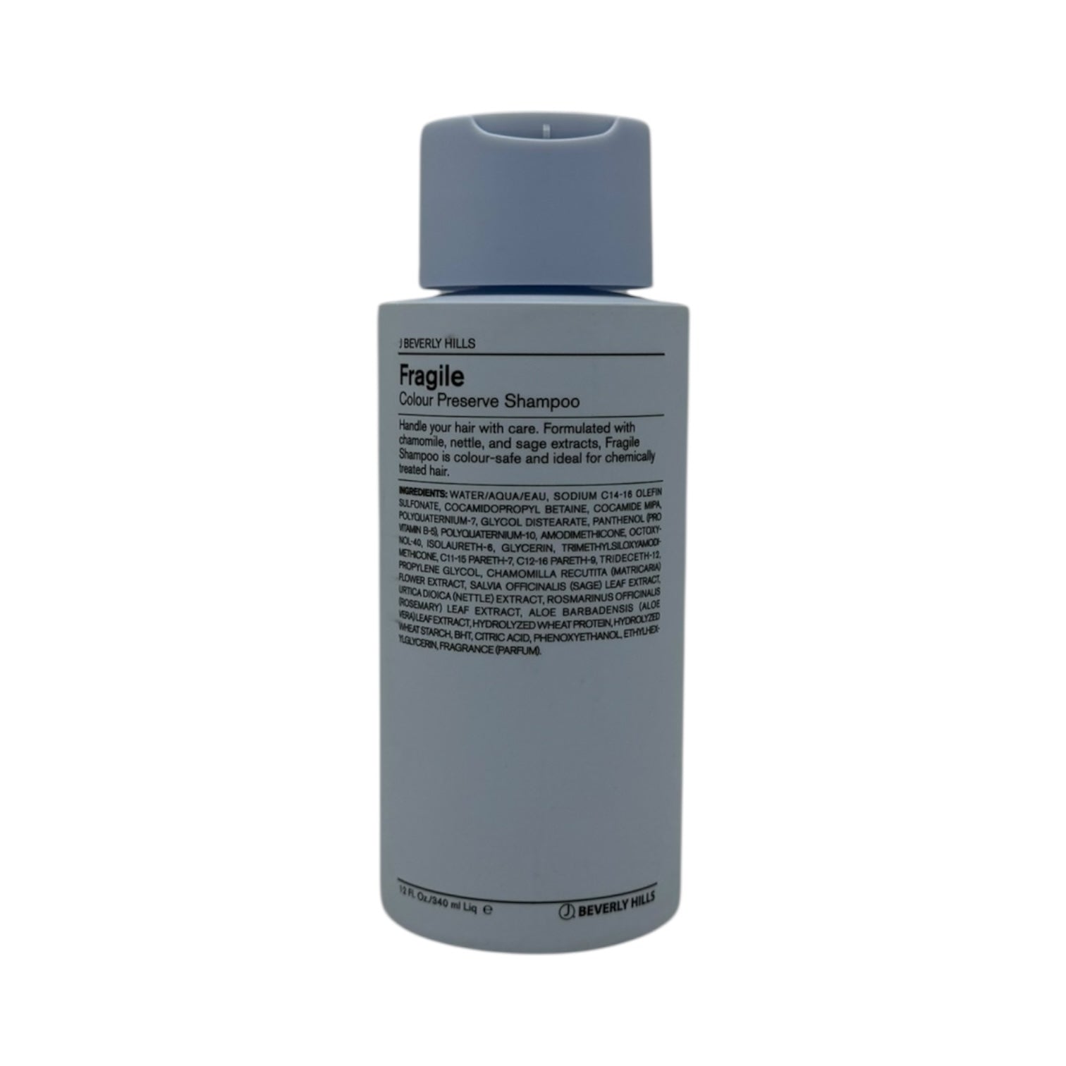 J Beverly Hills Fragile Colour Preserve Shampoo 12 oz - Sulfate-Free Color Protection for Damaged Hair - Perfect for Color-Treated & Chemically Processed Hair at Home or Salon