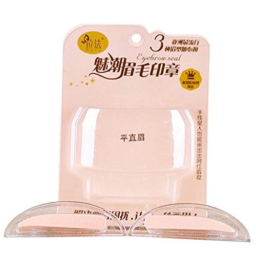 Natural Eyebrow Stamp Kit - Soft Sponge Stencil Templates for Perfect Eyebrow Makeup | Women's Brow Shaping Tool | Great for Daily Use, Parties & Special Occasions