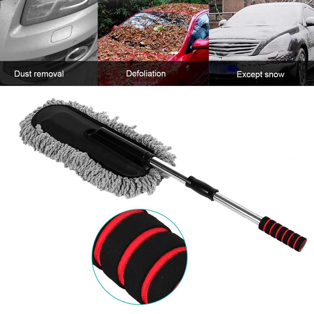KIMISS Extendable Retractable Car Duster - Scratch-Free Washable Car Cleaning Brush for Windows, Exterior & Wax Application | Perfect for Quick Dusting, Detailing & Car Wash Maintenance