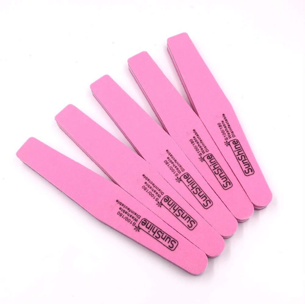 6 Colors 10pcs Nail Files and Buffers Set - 100/180 Grit Slim Sanding Tools for Nail Art, Polish & Gel Manicure | Perfect for Home, Salon & Travel Nail Care (Color: Gray)
