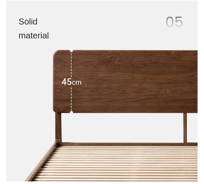 Solid Oak Wood High Back King Size Bed Frame - Sturdy & Elegant for Master Bedroom, Guest Room, or Luxury Hotel Decor