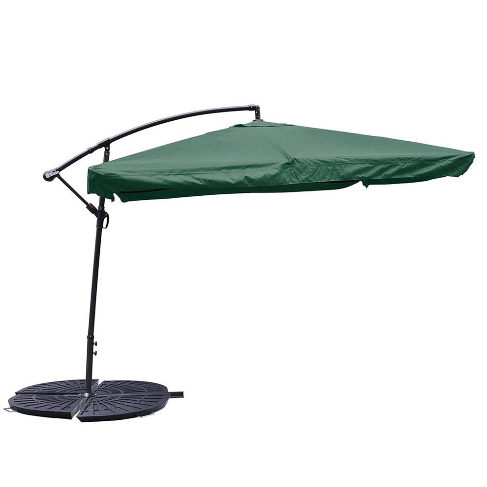 2 Pack Heavy Duty Resin Concrete Offset Umbrella Base Stand - Durable Outdoor Patio, Garden, Poolside Umbrella Holder for Stability and Wind Resistance