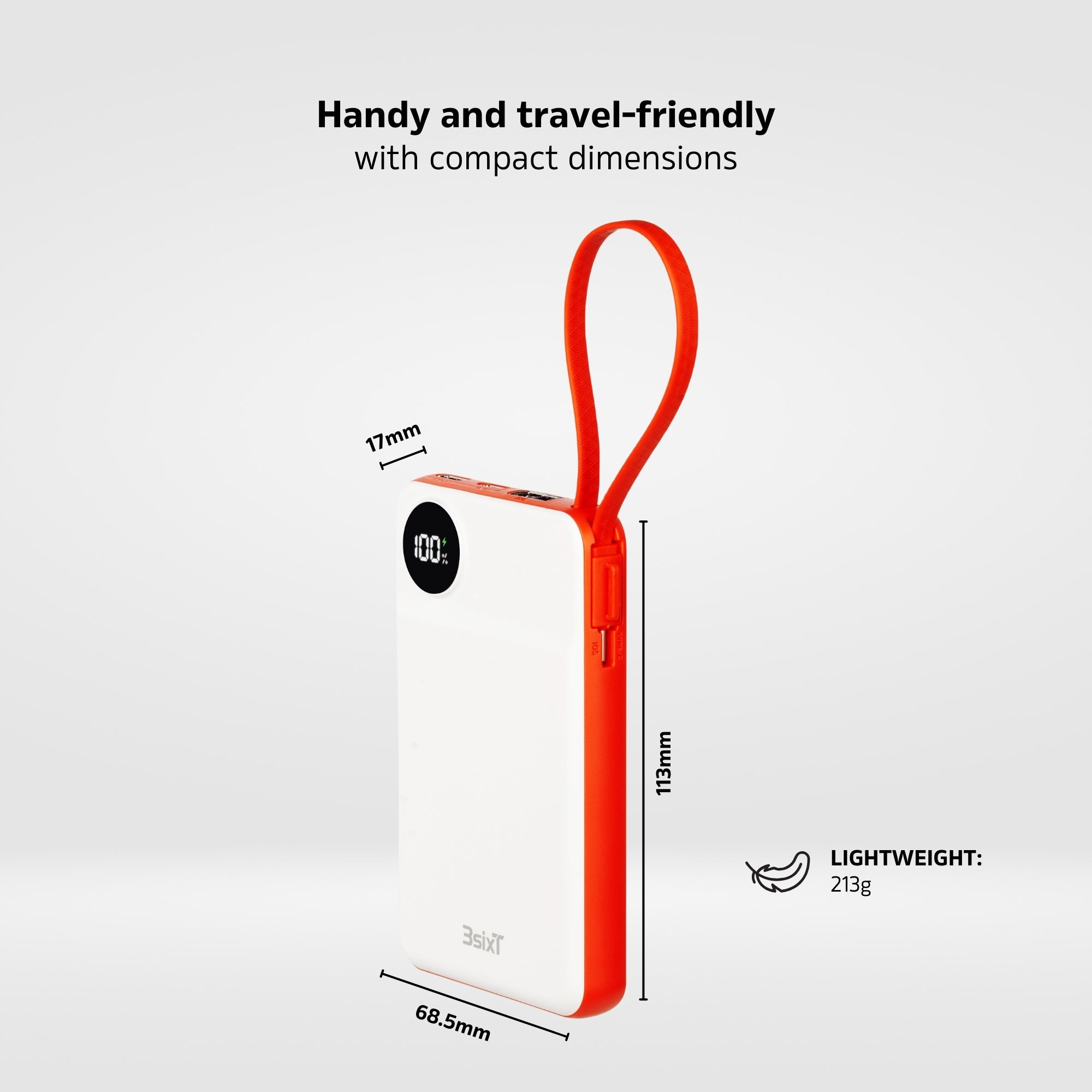 3sixT JetPak 3-in-1 Wireless 10000mAh Portable Charger - Fast Charging Power Bank for iPhone, Samsung, AirPods - Perfect for Travel, Camping & Emergency Power Backup