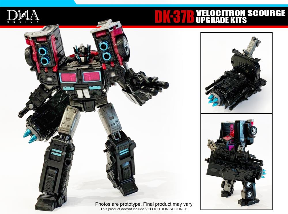 DNA Design DK 37B Upgrade Kit for Velocitron Scourge - Transformers Toy Accessories & Custom Parts - Perfect for Collectors and Model Customization