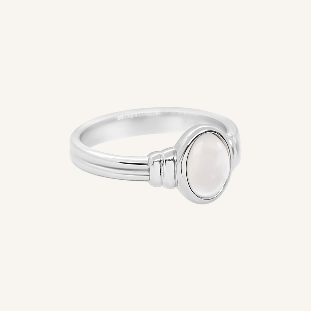 Fable Mother of Pearl Ring - Elegant Handmade Pearl Jewelry for Women - Perfect for Weddings, Anniversaries & Special Occasions