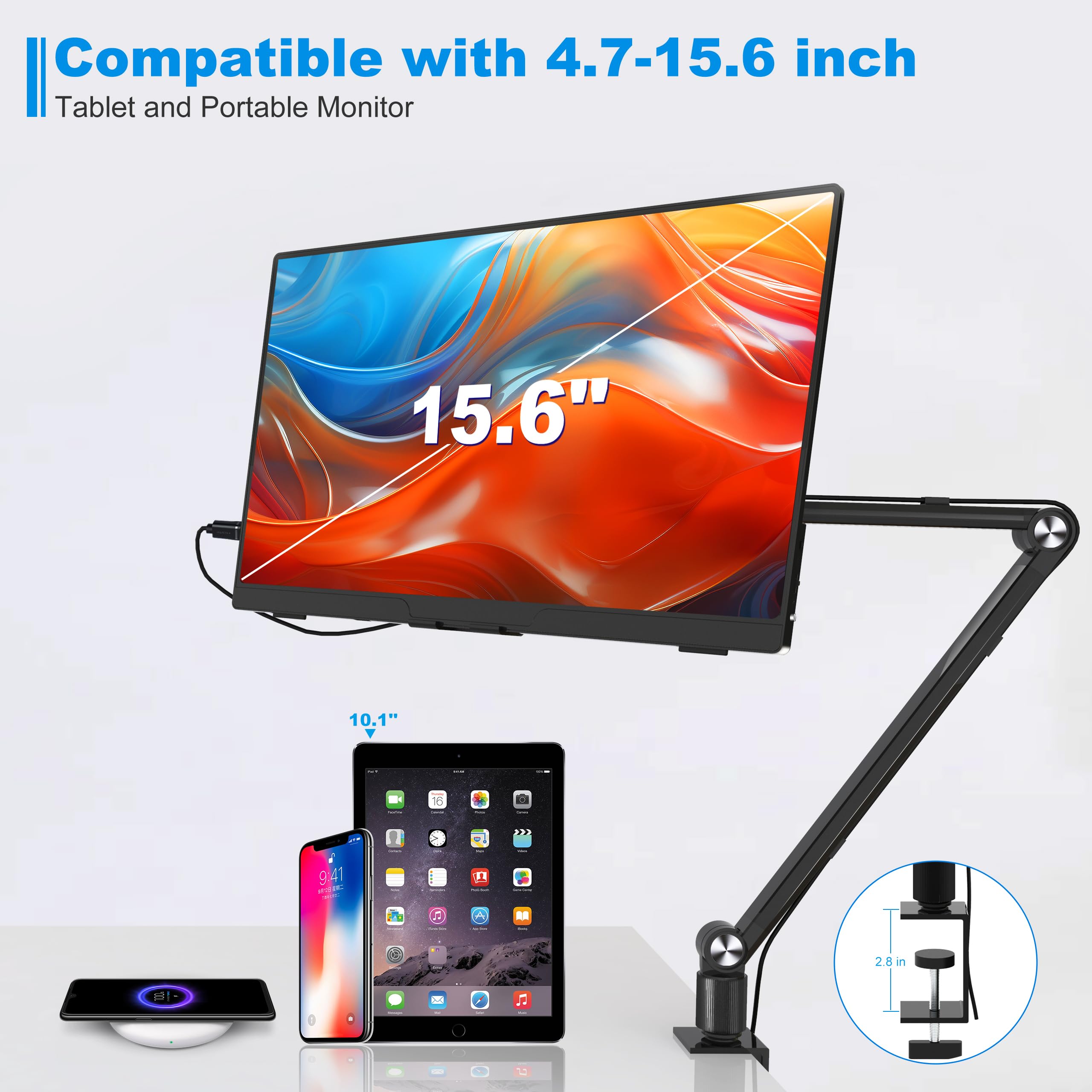 Bimo Aluminum Tablet Stand Holder for iPad & 15.6-16