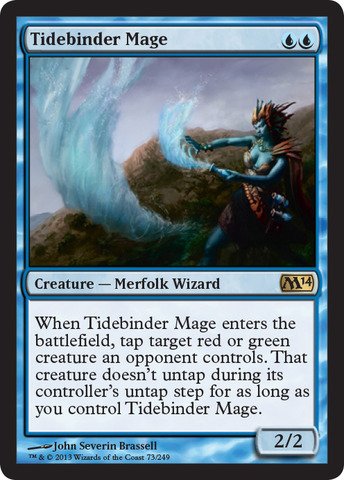 Magic The Gathering - Tidebinder Mage (73/249) - Magic 2014 Foil Card - Rare MTG Collectible for Deck Building & Strategy Games - Perfect for Commander, Modern & Casual Play
