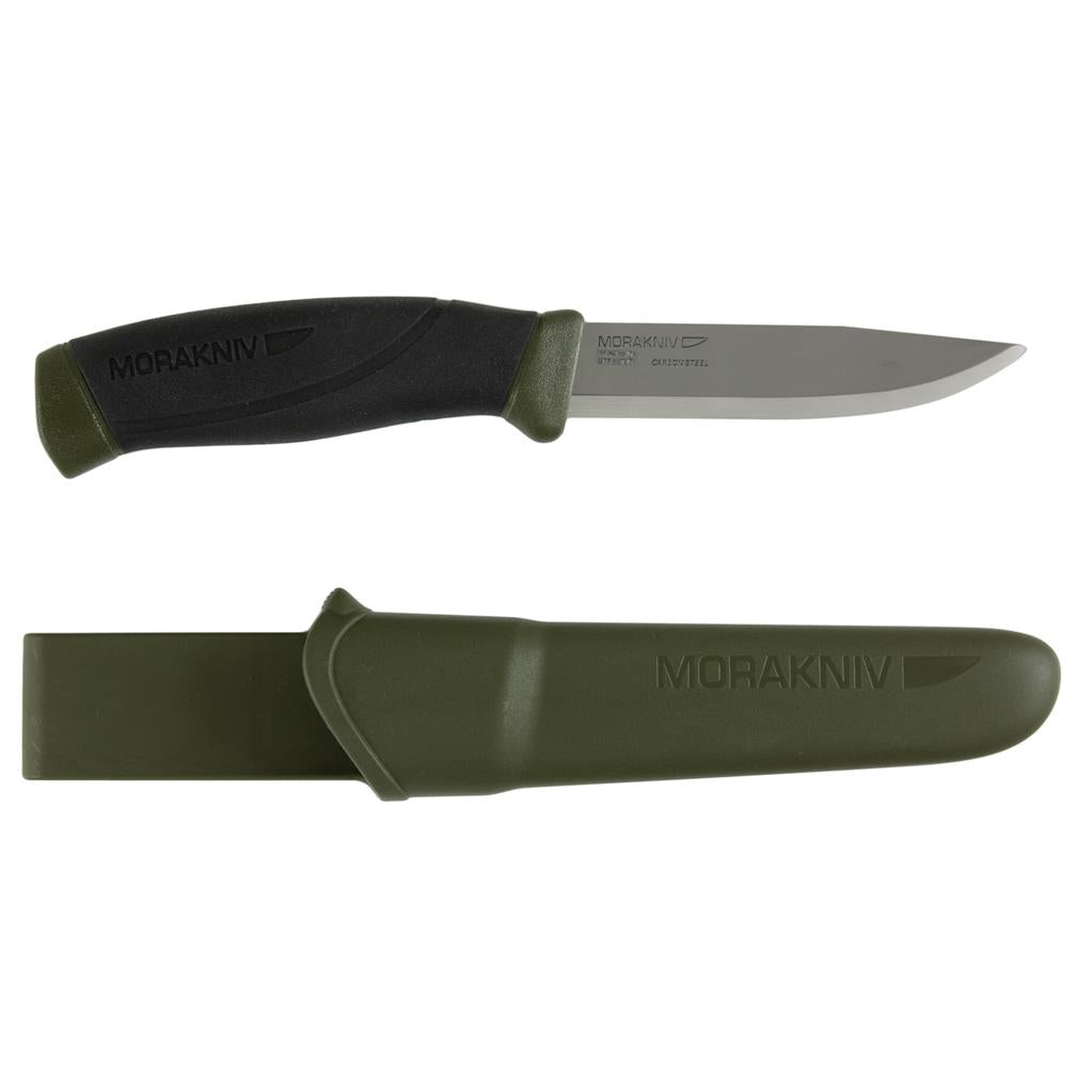 MoraKniv Companion Knife - Stainless Steel Outdoor Survival Knife with Sheath - Perfect for Camping, Hiking, Hunting and Bushcraft