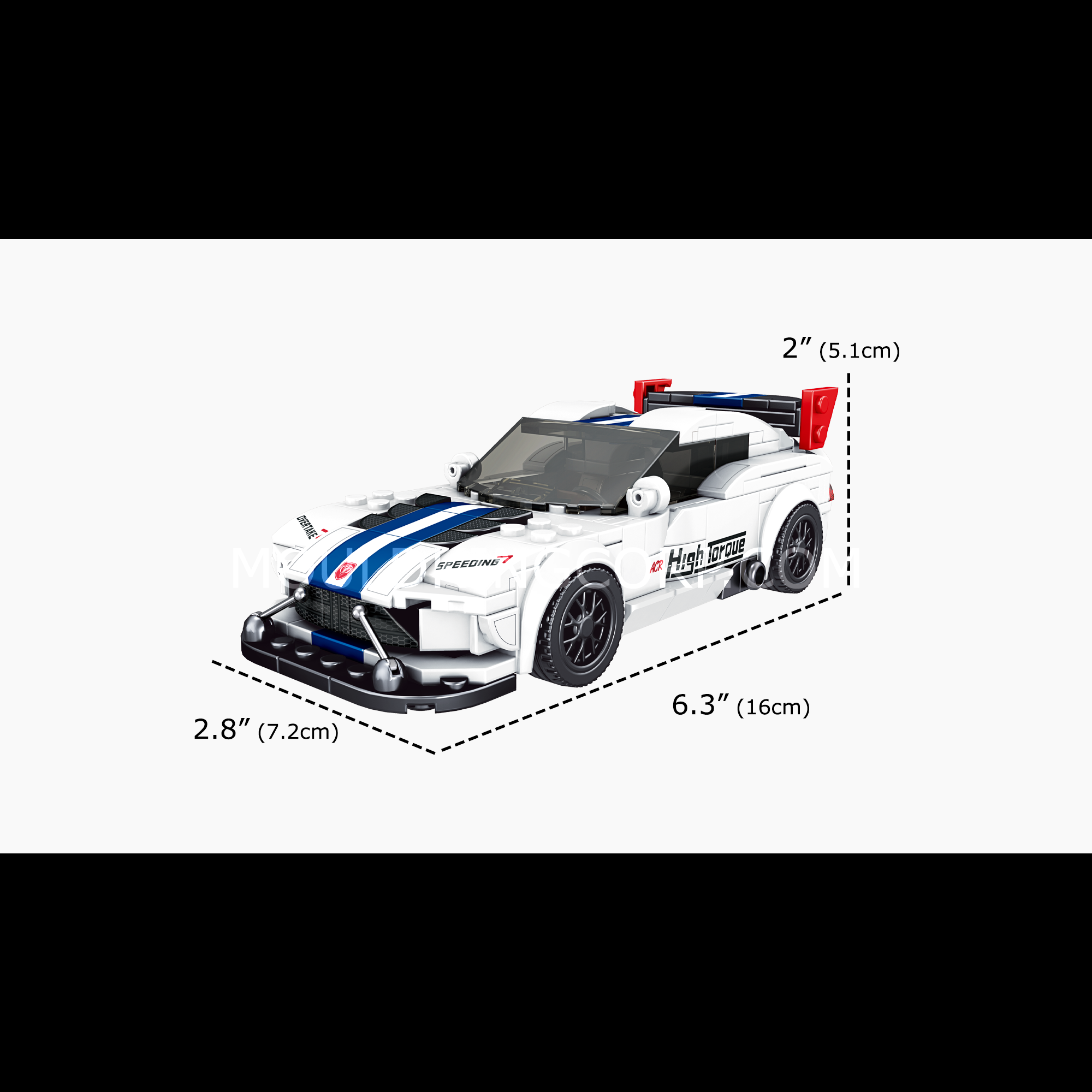 Mould King 27011S Viper Sports Car Building Blocks Set - 388 Pieces STEM Toy for Kids & Adults | Perfect for Creative Play, Gift Giving & Home Decoration