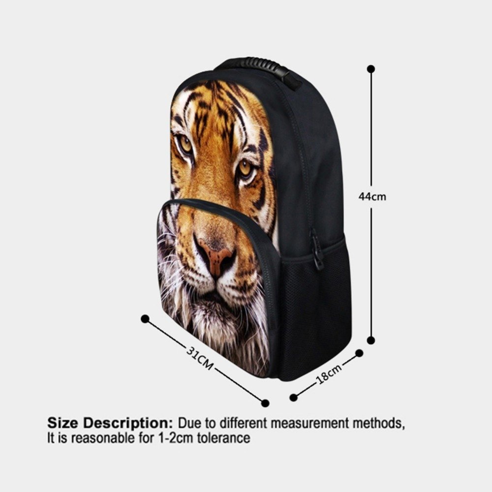 HW Animal Print School Backpack for Kids & Teens - 17 Inch Laptop Backpack for College, High School & Casual Use - Durable Daypack for Boys & Girls (Perfect for School, Travel & Daily Commute)