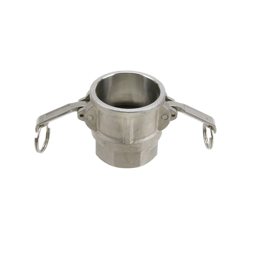Stainless Steel Cam Lock Coupler Female x Female NPT Thread Type D - Ideal for Industrial, Agricultural, and Marine Fluid Transfer Applications