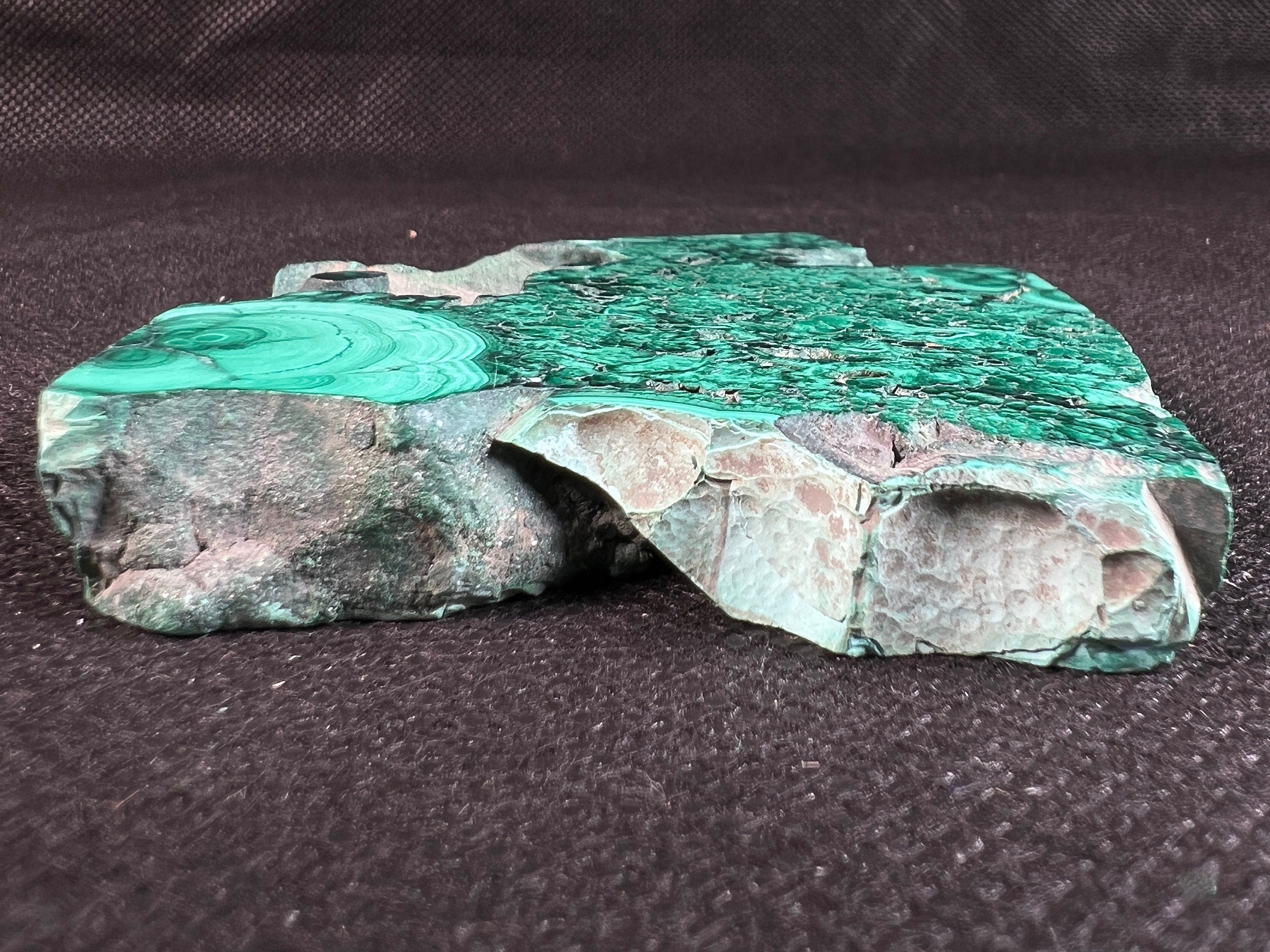 Premium MALACHITE Crystal Slab - Natural Green Malachite Stone for Jewelry Making, Unique Gift Idea & Home Decor (50406) - Perfect for DIY Crafts, Meditation Space & Luxury Interior Design
