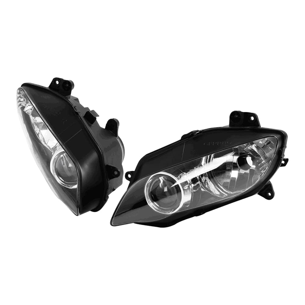 Yamaha YZF R1 2004-2006 & YZF1000R Motorcycle Headlight Assembly - Black Replacement Headlamp Cover for Enhanced Night Riding Safety | Perfect for Street Bikes, Commuting, and Long-Distance Touring