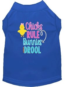 Chicks Rule Screen Print Dog Shirt - Cute Graphic Pet Tee in Multiple Colors - Perfect for Dog Lovers & Pet Birthday Parties