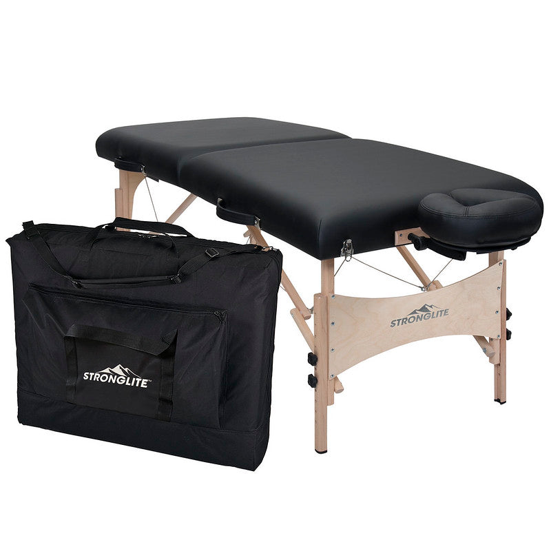 Earthlite Classic Deluxe Portable Massage Table with Carrying Case - Professional Foldable Massage Bed for Home, Spa & Therapy Sessions