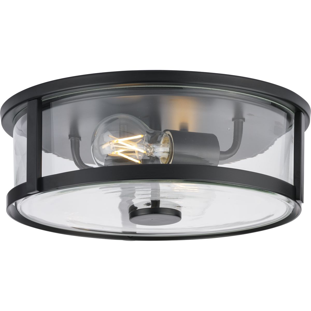 Gilliam Collection 12 5/8 Inch Two-Light Flush Mount Ceiling Light Fixture P350253 - Perfect for Bedroom, Hallway & Entryway Lighting