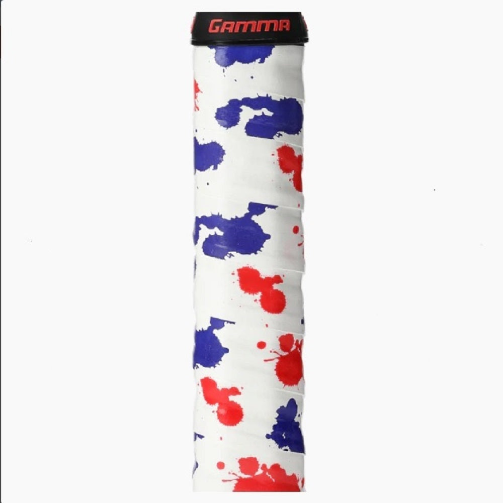 Gamma Splatter Overgrip 3 Pack - Premium Tennis Racket Grip Tape for Better Control & Sweat Absorption | Ideal for Tennis, Badminton & Pickleball Players