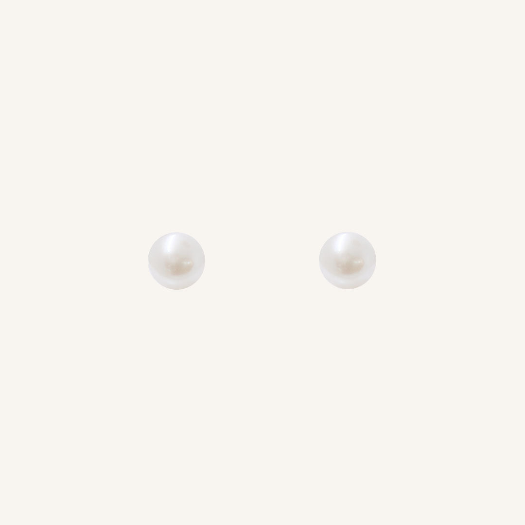 Lulu Pearl Stud Earrings - Natural Stone Jewelry for Women, Gift for Her | Perfect for Weddings, Parties & Everyday Wear