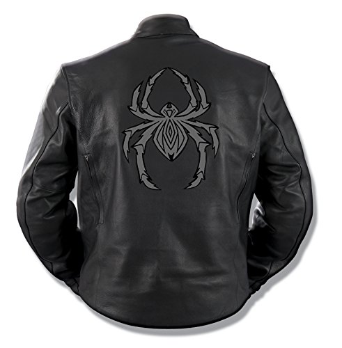 Milwaukee Leather Men's Embroidered Spider Design Biker Jacket - Premium Motorcycle Riding Gear for Harley Davidson & Cruiser Enthusiasts
