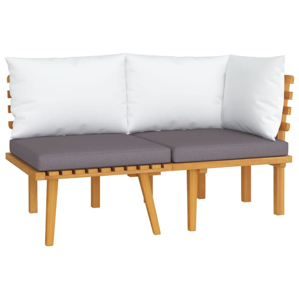 2-Piece Patio Lounge Set with Cushions - Outdoor Furniture for Garden, Pool, Backyard - Durable Acacia Wood - Perfect for Relaxing, Sunbathing & Entertaining Guests