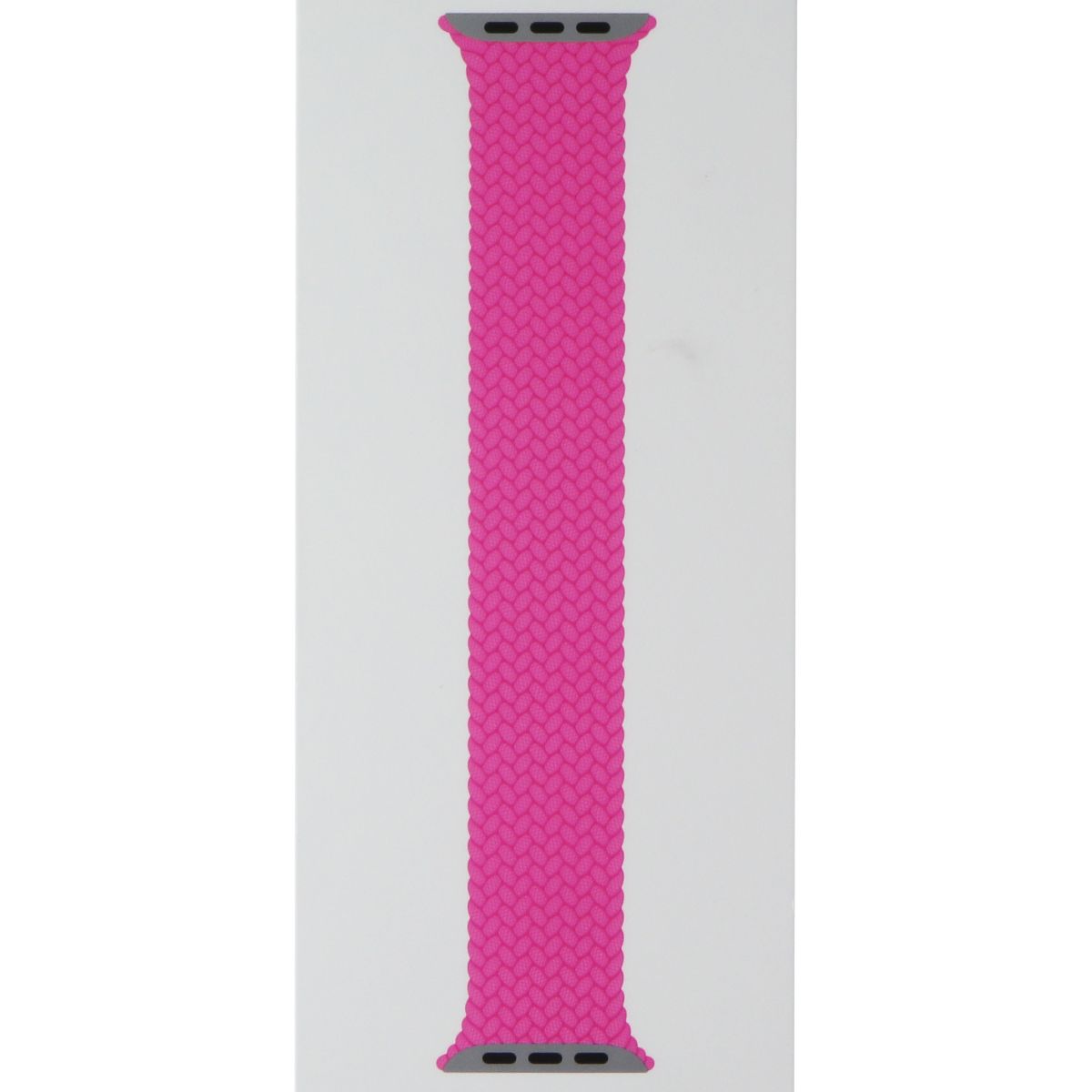 Apple Watch 41mm Braided Solo Loop Band - Flamingo Pink Size 4 | Compatible with 42mm/41mm/40mm Series | Soft Comfortable Stretchable Woven Nylon Strap for Workouts, Running & Everyday Wear