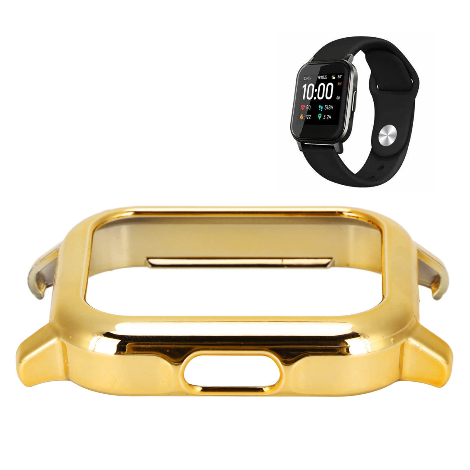 Haylou Solar LS02 Smart Watch PC Cover - Durable Protective Case with Integrated Design, Easy On/Off (Tyrant Gold) - Perfect for Workouts, Running & Outdoor Activities