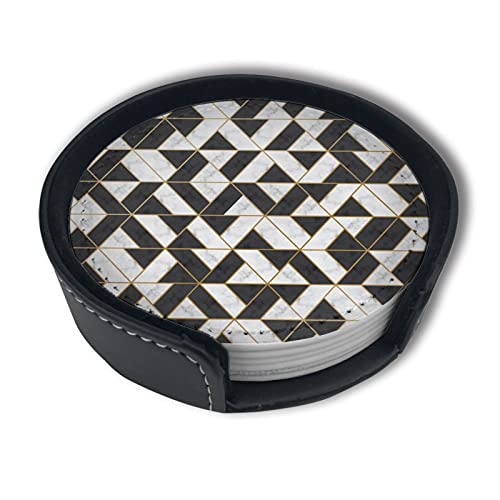 Black White Gold Foil Geometry