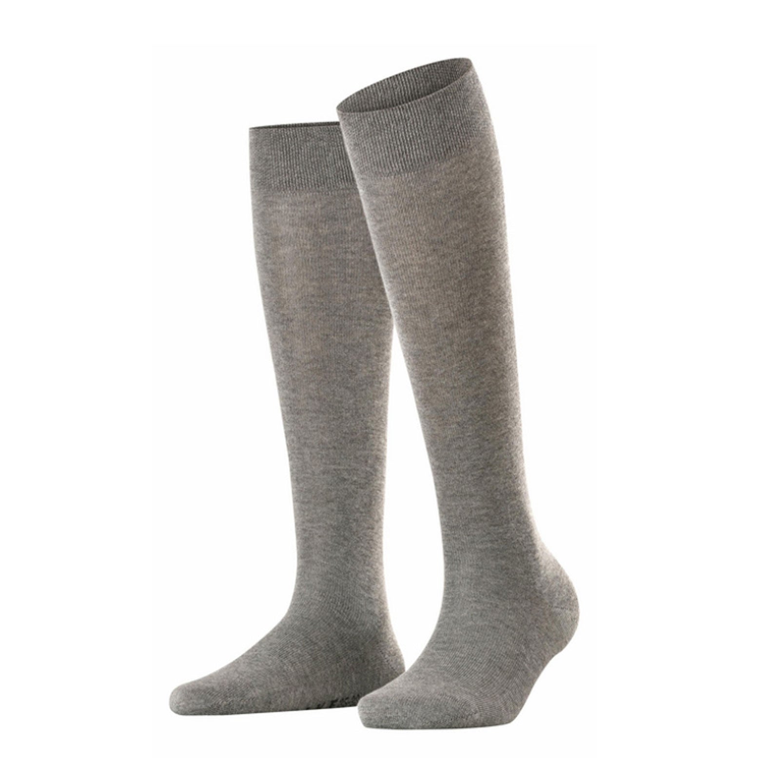 Falke Sensitive London Knee High Socks for Women - Soft Grey Comfort Socks - Perfect for Work, Travel & Everyday Wear