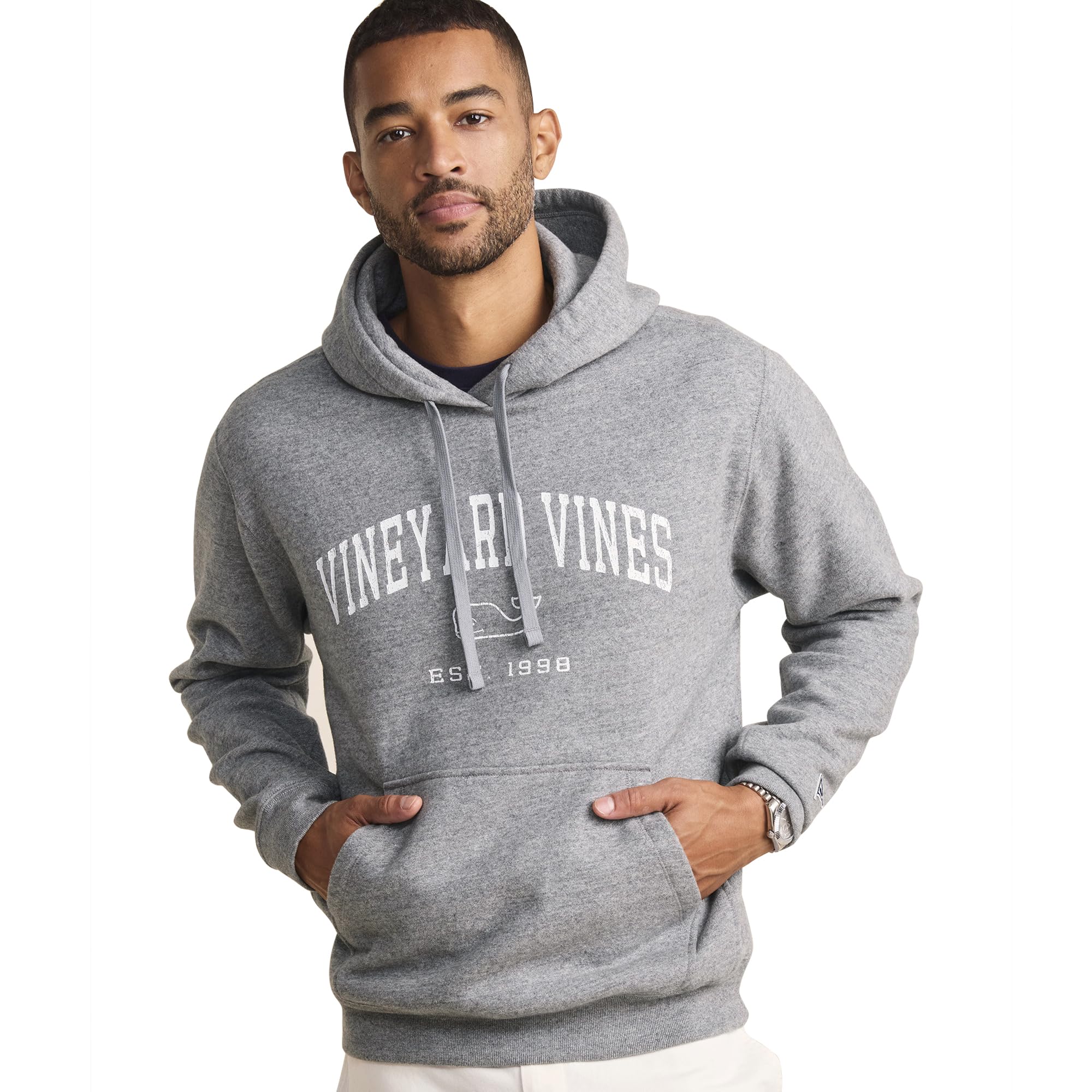Vineyard Vines Men's Vintage Whale Fleece Hoodie - Soft & Cozy Pullover Sweatshirt for Casual Wear & Outdoor Activities