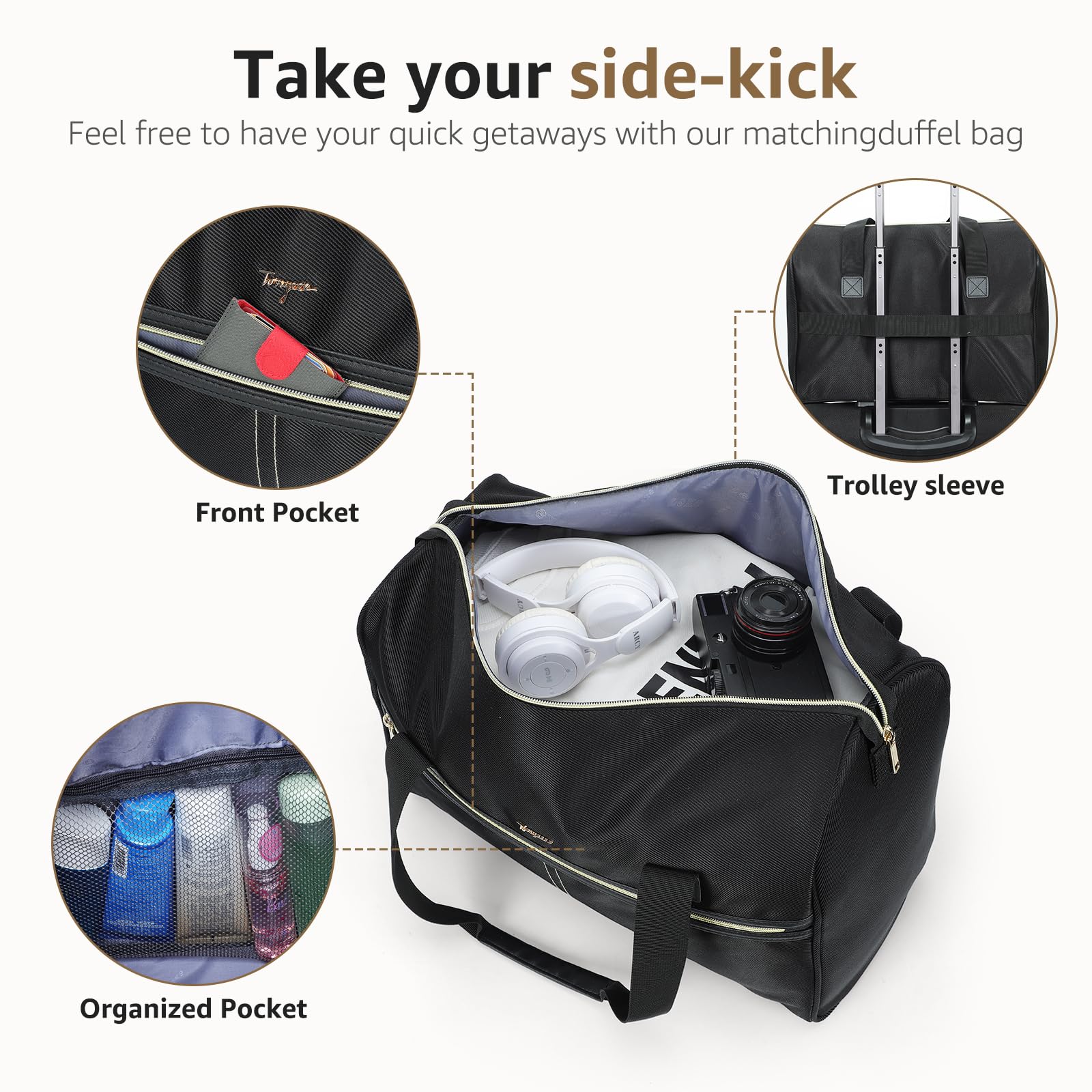 14 Inch Waterproof Rolling Laptop Briefcase - Wheeled Computer Bag for Business Travel | Durable Laptop Case for Men & Women (Black) | Perfect for Airports, Commuting & Office Use