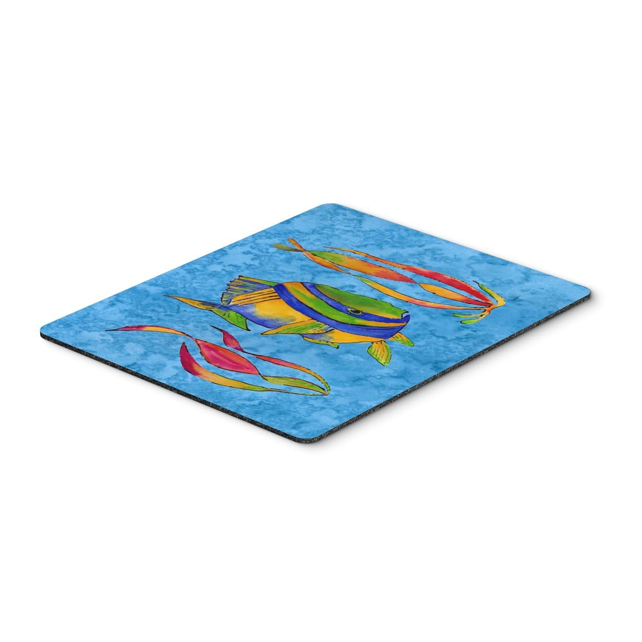 Caroline's Treasures 8713MP Tropical Fish & Seaweed Design Blue Mouse Pad - Non-Slip Large Gaming Mousepad for Office, Home & Computer Use | Washable Desk Mat for Work, Laptop & PC | Perfect for Workstations, Gaming Setups & Home Decor