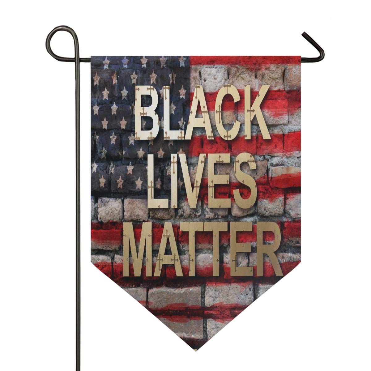 Black Lives Matter Slogan American Flag - Double Sided 12x18 Inch Outdoor Garden Flag for Yard Decor, House Welcome Sign - Perfect for Front Porch, Lawn Display & Patriotic Gift Giving