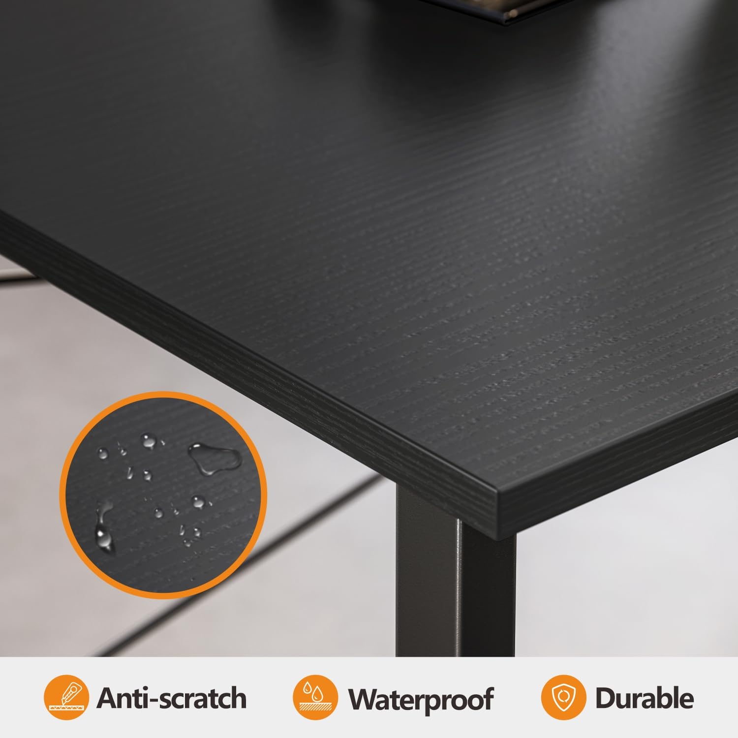Cubiker 32 Inch Small Computer Desk - Modern Home Office Desk for Bedroom & Small Spaces, Study Writing Work Table, Dark Black - Perfect for Kids Room, Dorm & Compact Workspaces
