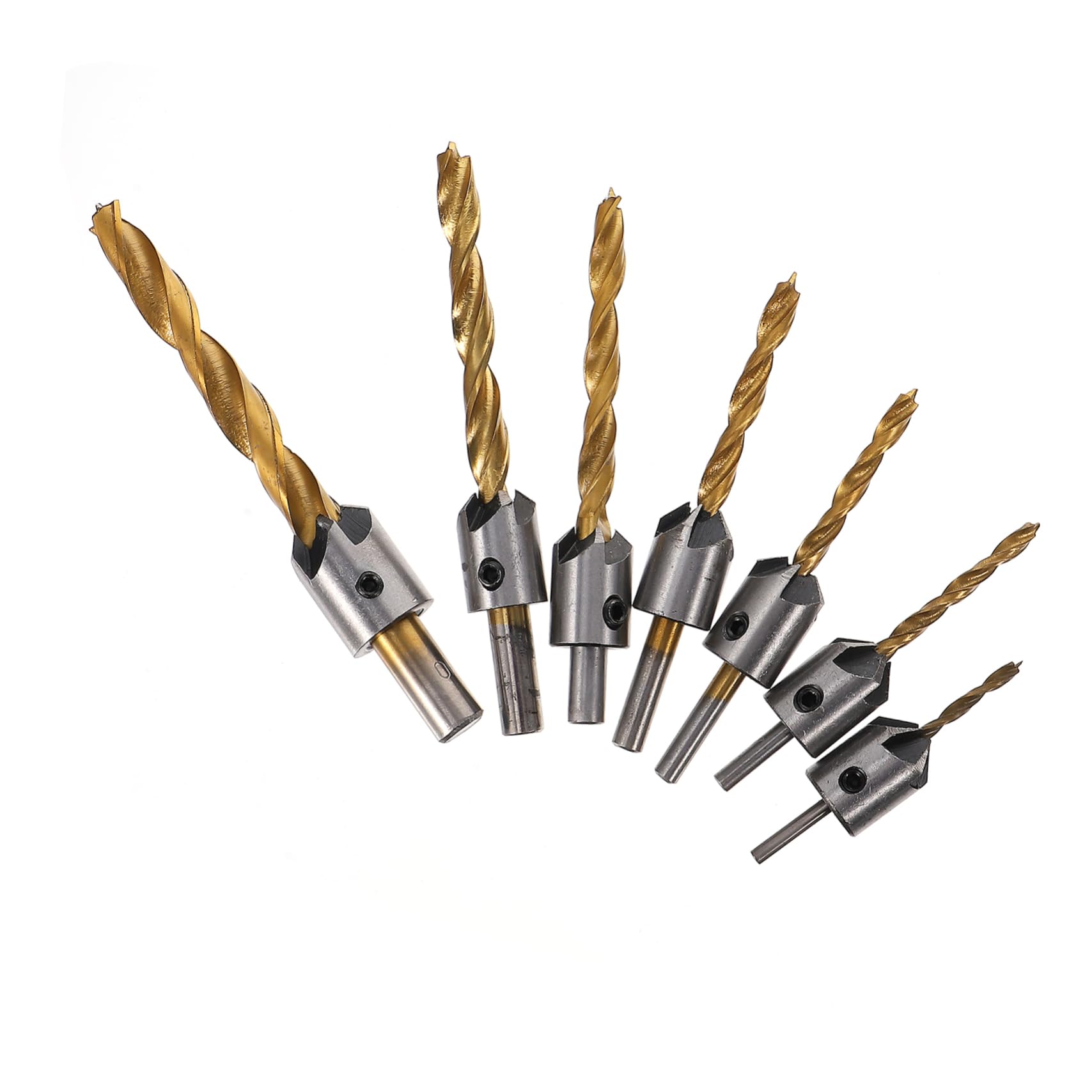 Premium Woodworking Drill Bit Set - Cork Cutter, Countersink Drill, Chamfering Cutter & Wood Plug Cutters for Professional Woodworking Projects | Perfect for Cabinet Making, Furniture Repair & DIY Crafts