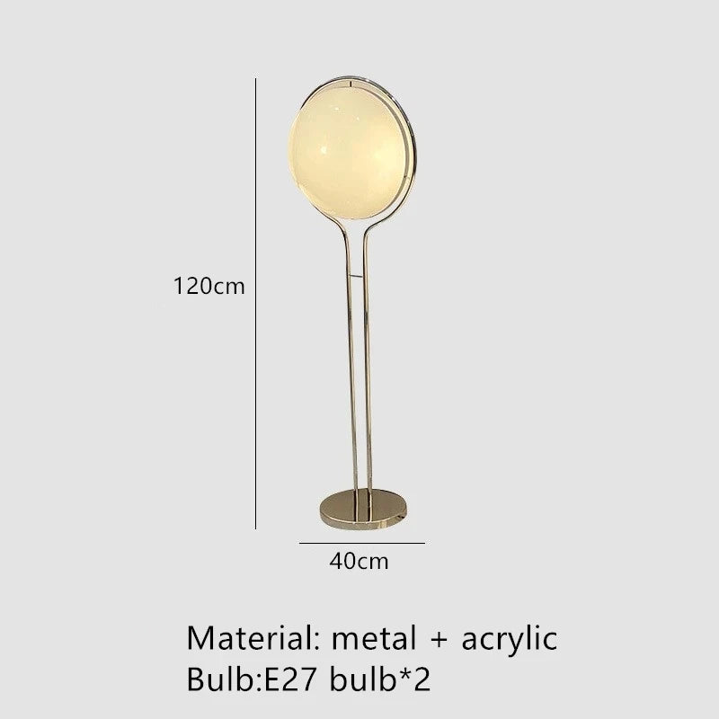 Riley Ball Floor Lamp - Modern LED Standing Light for Living Room, Bedroom & Office - Adjustable Brightness & Warm White Light - Perfect for Reading, Relaxing & Decorating