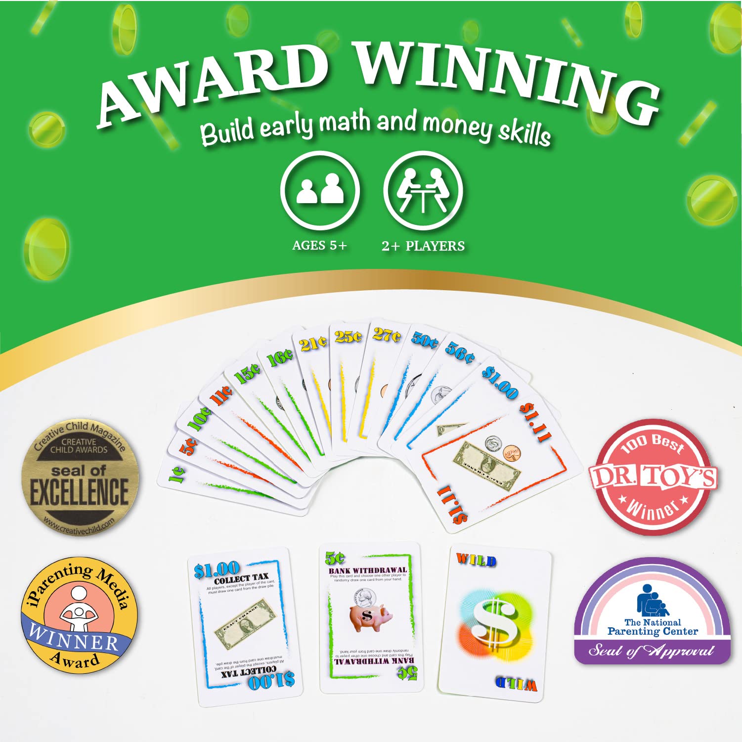 Exact Change Card Game - Fun Educational Money Counting Math Game for Kids | Learn Currency Skills & Financial Literacy | Perfect for Classroom, Homeschool & Family Game Night