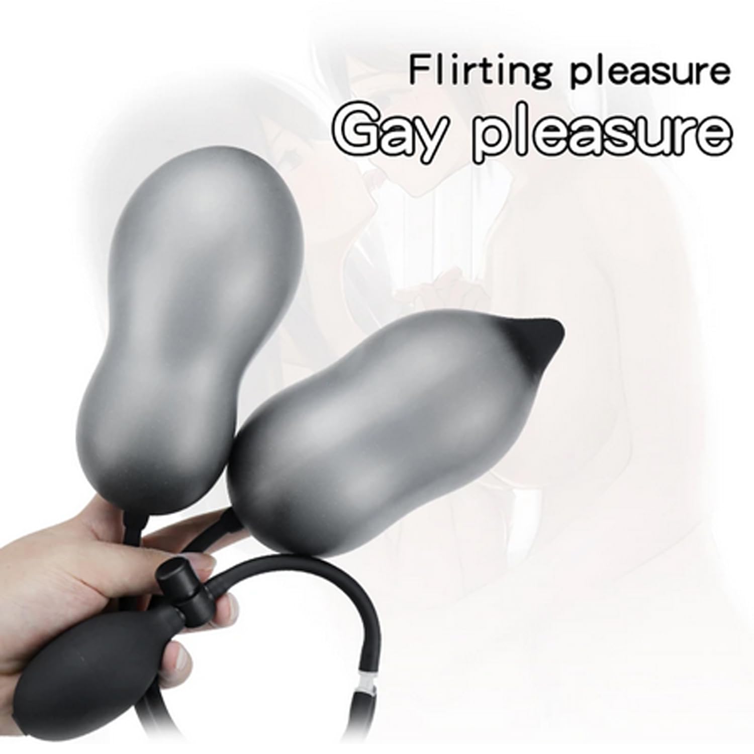 Inflatable Anal Plug - Silicone Double Head Butt Plug for SM Massage & Anal Stimulation | Stretching Dilator Sex Toy for Women, Men & Couples | Perfect for BDSM Play, Couples Intimacy & Solo Pleasure