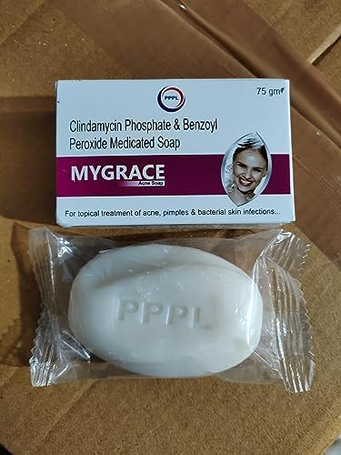 PPPL MYGRACE Anti-Acne Soap for Face, Back & Body - 75GM Acne Treatment Soap with Calming & Replenishing Formula | Helps Clear Breakouts, Reduce Inflammation & Balance Skin | Perfect for Teen & Adult Acne, Sensitive Skin Care & Daily Cleansing Routine