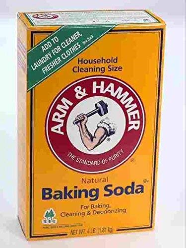 Arm & Hammer Baking Soda Unscented 4 Lb Box - Natural Deodorizer & Cleaning Agent for Kitchen, Fridge, Laundry & More