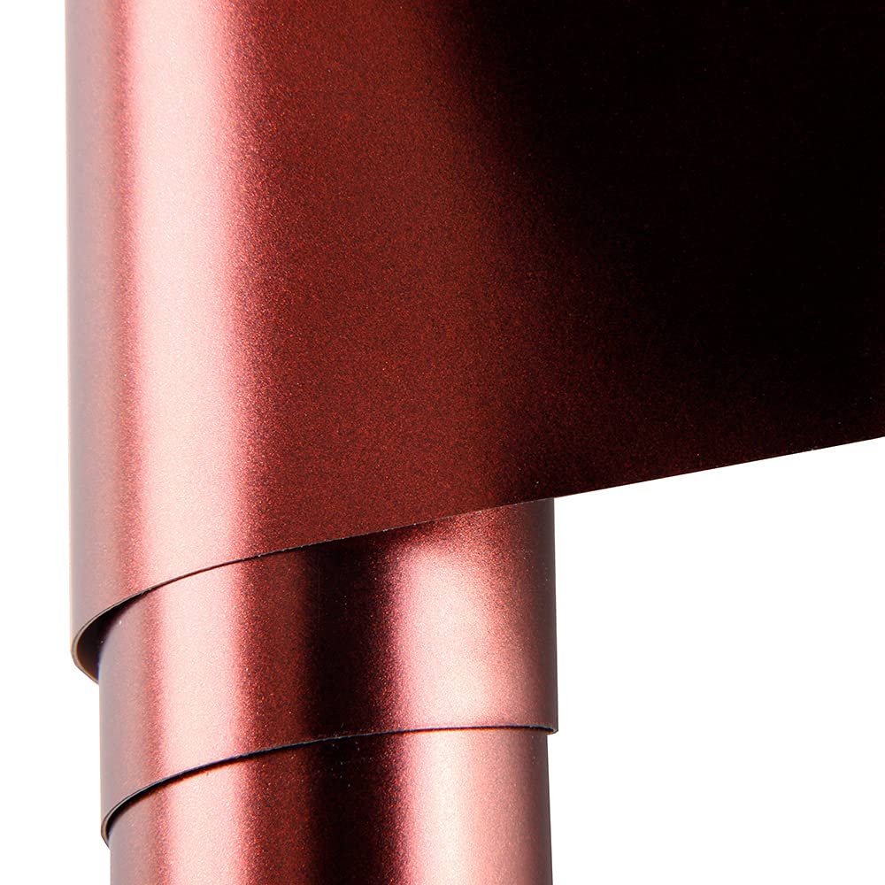 HOHOFILM Matte Metallic Red Vinyl Wrap Stickers - 5ft x 59ft Car Paint Protection Film with Air Bubble Release Technology, Anti-Scratch & Stretchable for DIY Vehicle Wrapping, Motorcycle, Laptop & Furniture Decoration