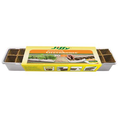 Mini Indoor Greenhouse for Windowsill - Small Herb Garden Starter Kit with Transparent Cover - Perfect for Growing Herbs, Flowers & Seedlings at Home, Office or Apartment