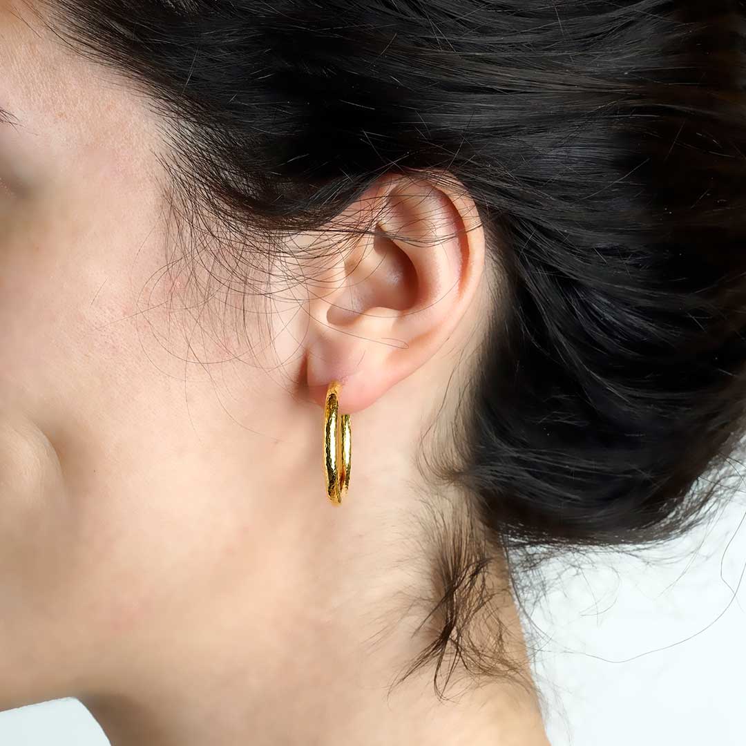 Elizabeth Locke Giant Hoop Earrings - 18K Gold Plated Fashion Statement Jewelry for Women | Perfect for Parties, Weddings & Everyday Wear