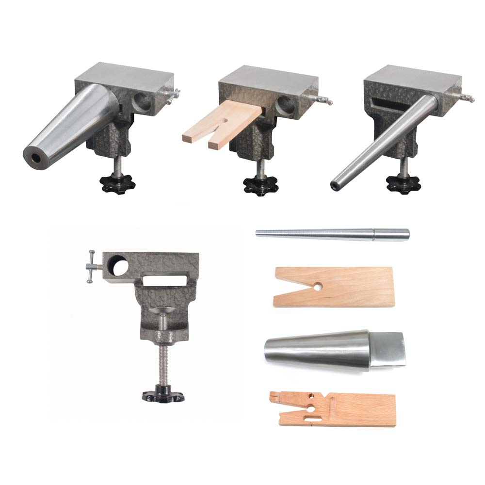 Bench Anvil Combo Kit with Bracelet & Ring Mandrels - Heavy Duty SFC Tools (13-132) - Perfect for Jewelry Making, Metalworking & DIY Craft Projects